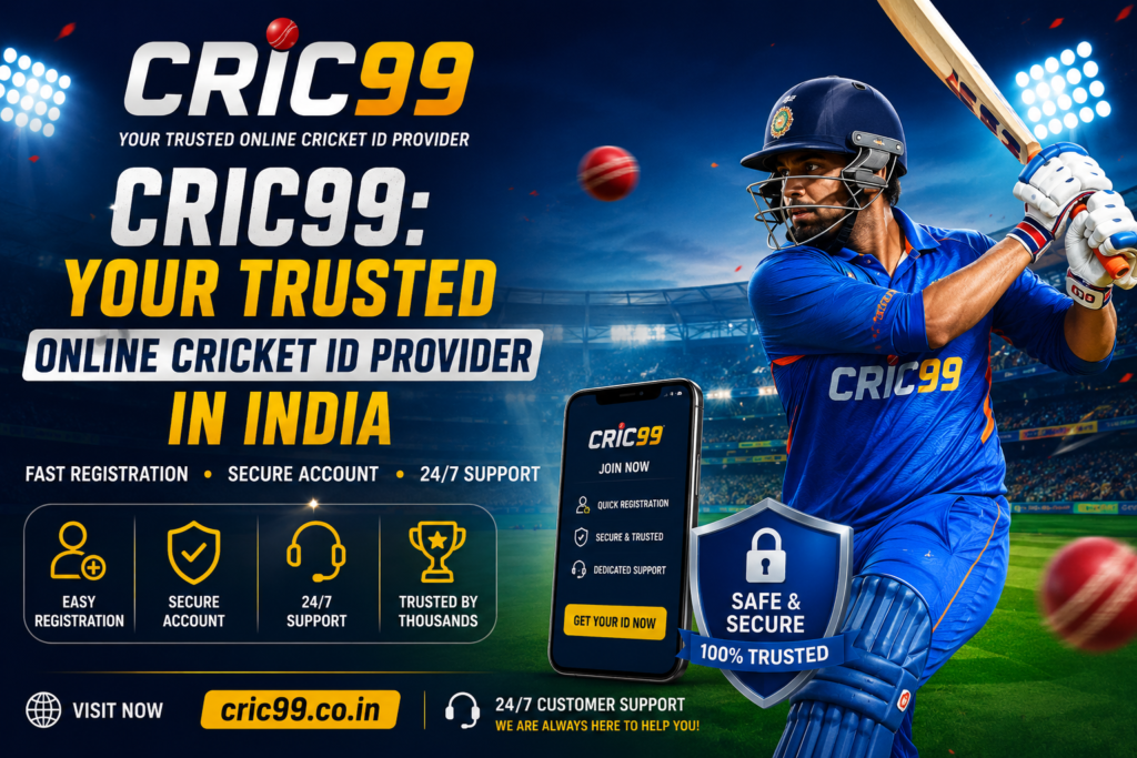CRIC99 trusted online cricket ID provider offering fast registration and secure cricket ID services in India.